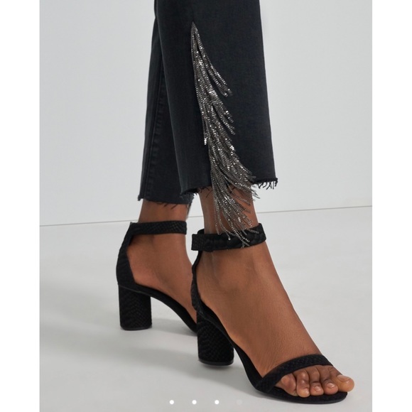 NEW J Brand Jules Chain Embellished Black Jeans - Picture 2 of 8